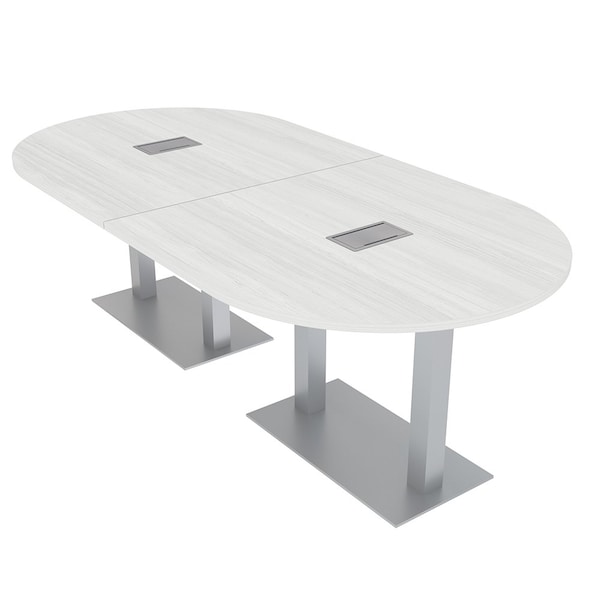 Skutchi Designs 45 in W, 96 in L, 29 in H, Engineered Wood Top, White HAR-RAC-46X92-DOU-ELEC-WHCYPRESS - main